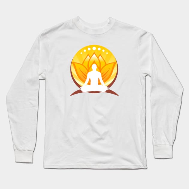 Yoga Emblem Long Sleeve T-Shirt by yulia-rb